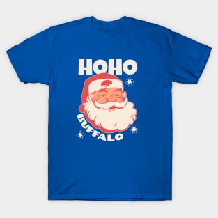 Let's Go Buffalo Ho Ho Buffalo Christmas Santa T-Shirt